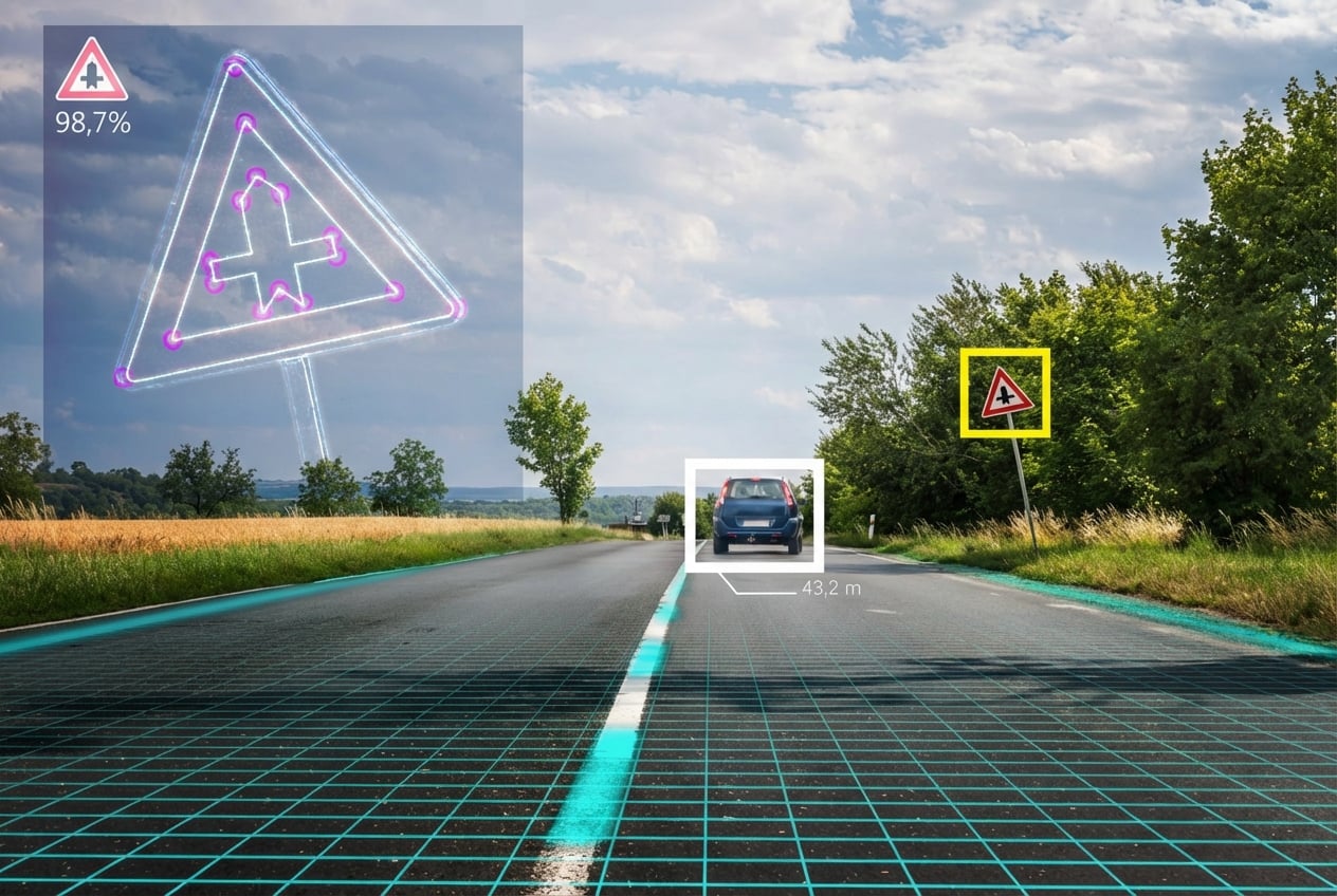 Beispiel für Bilderkennung für ein selbstfahrendes Auto