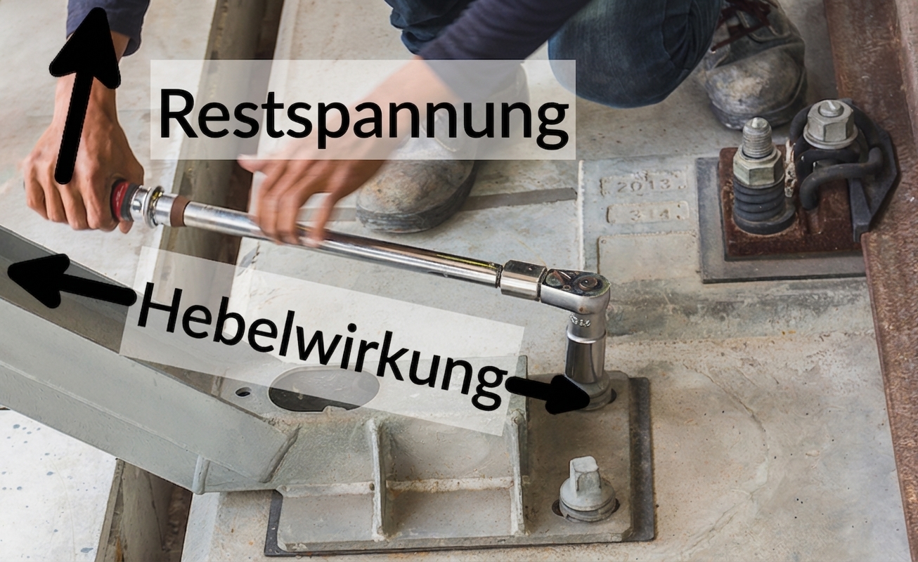 Jemand, der einen Schraubenschlüssel dreht