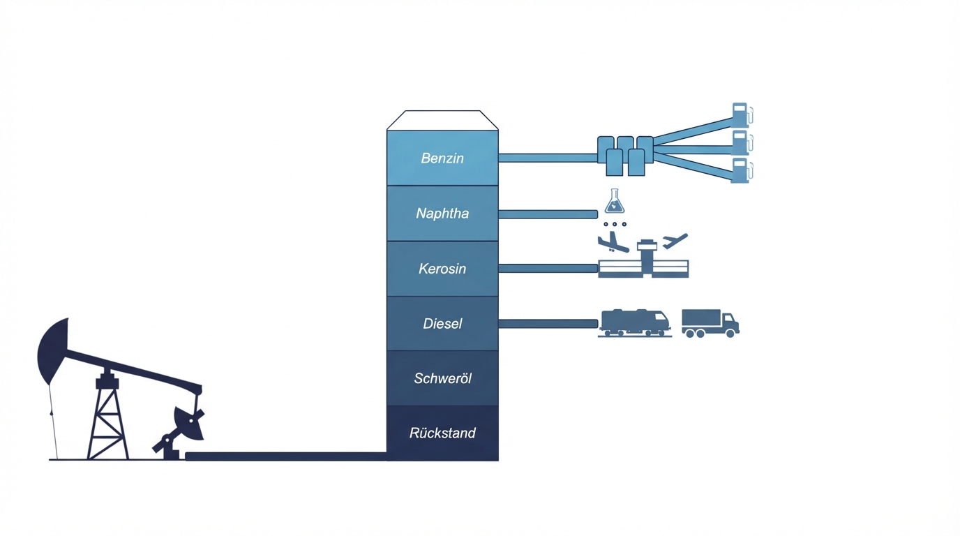 Naphtha erfährt chemische Umwandlungen