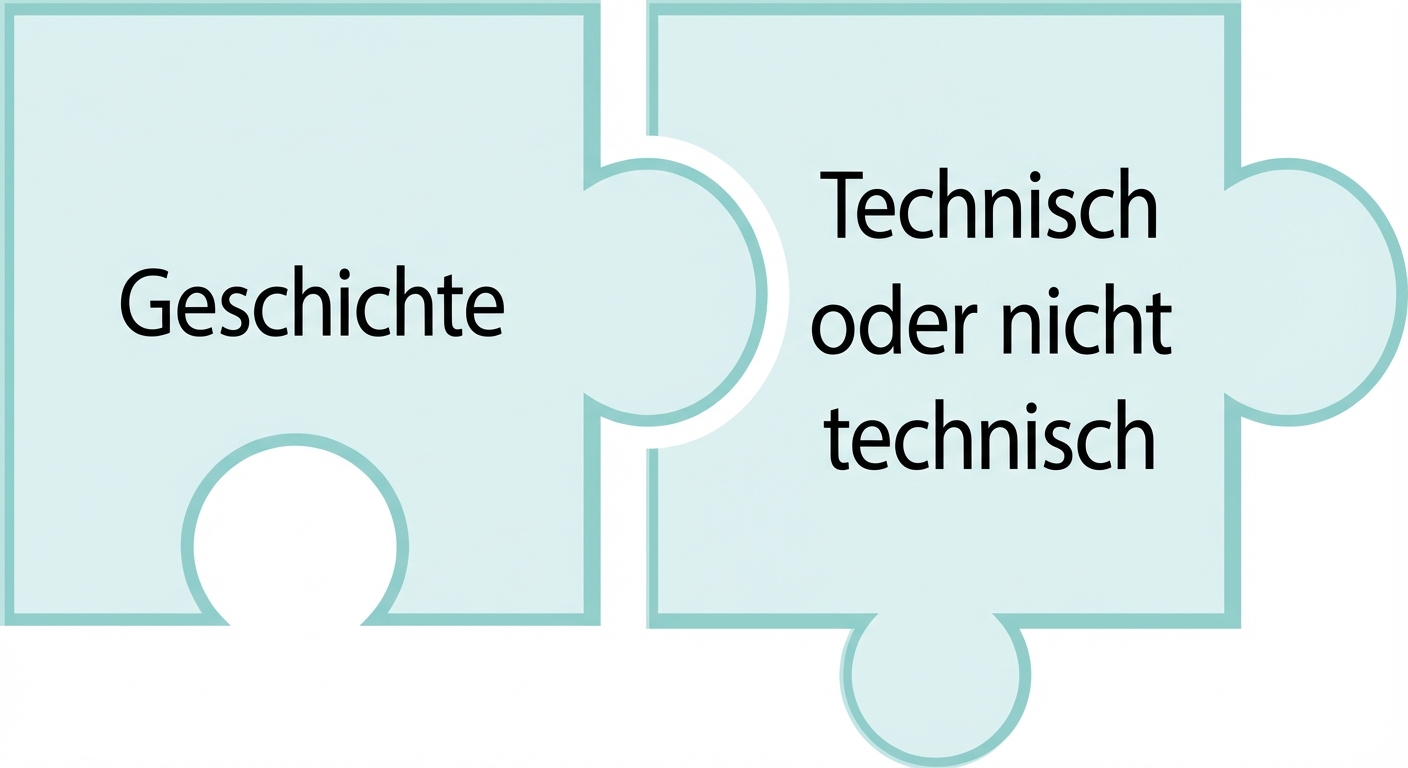 Puzzleteil mit dem Satz technisch oder nicht technisch