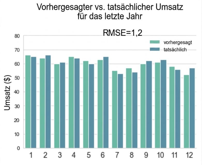 Balkendiagramm: Vorhergesagte vs. echte Werte
