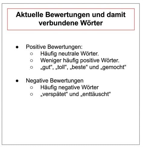 Folie mit weniger Text