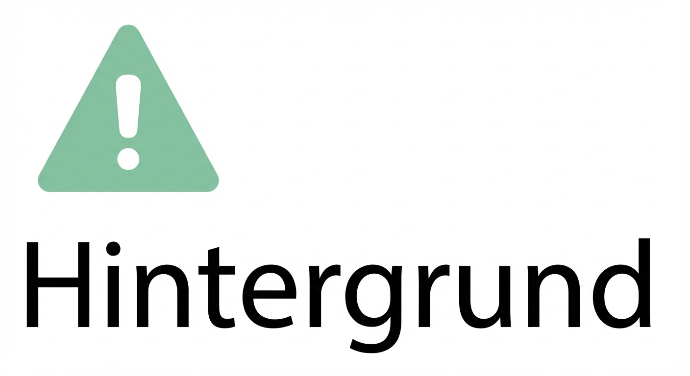 Dreieck mit Ausrufezeichen und Text darunter