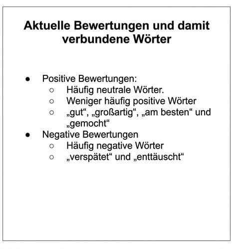 Folie mit weniger Text