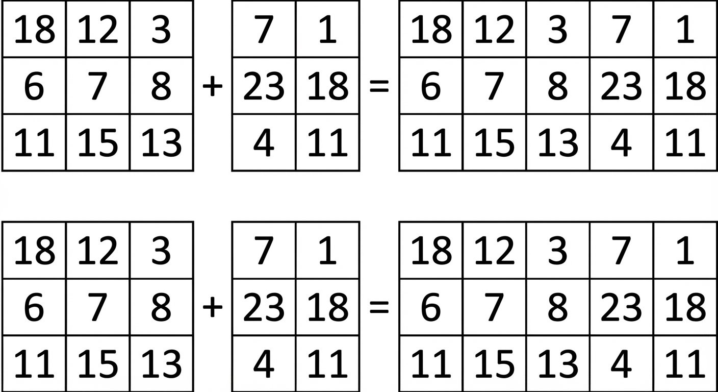 Zwei Arrays werden addiert, um ein Array mit Elementen aus beiden zu bilden