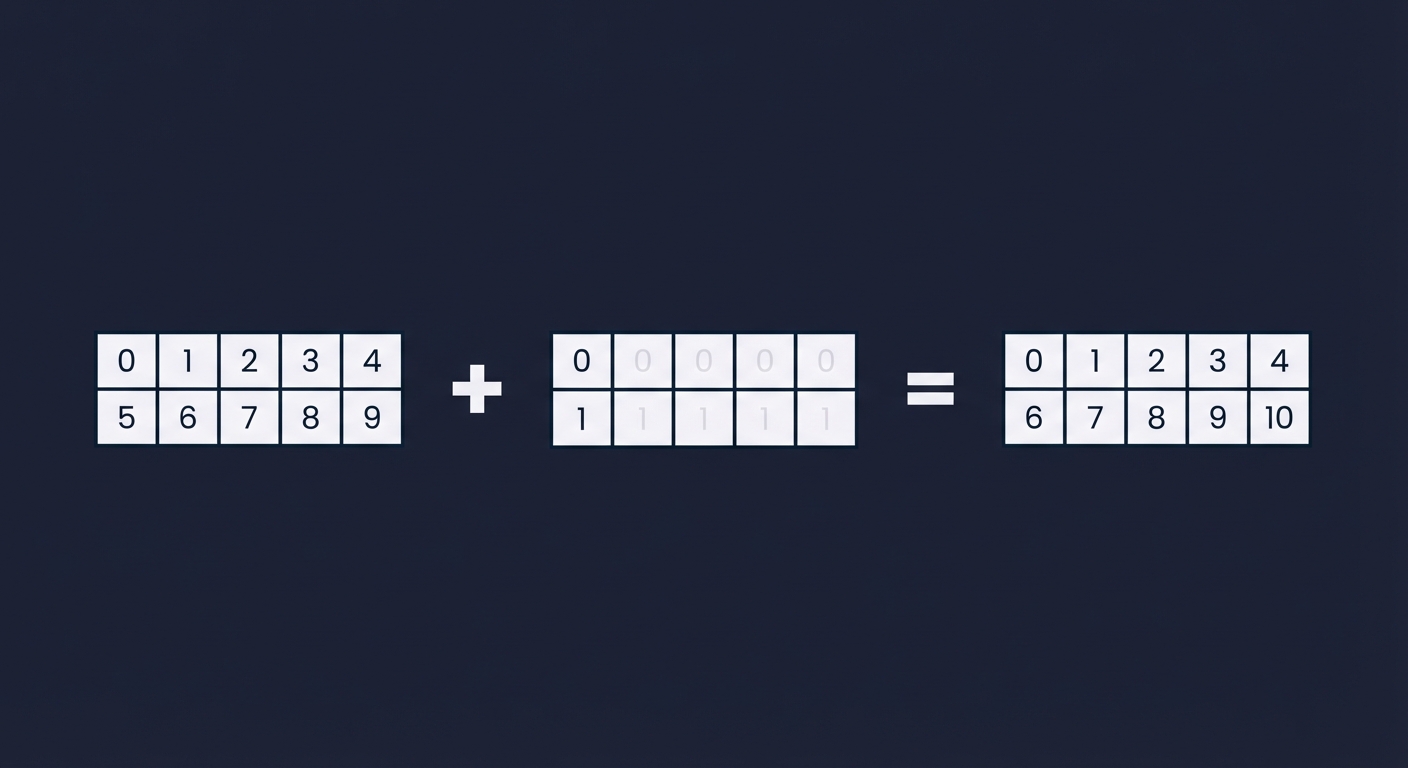 Eine Grafik, die zeigt, wie eine einspaltige Anordnung in Spalten über eine Anordnung mit der gleichen Form wie die größere Anordnung gestreckt wird.