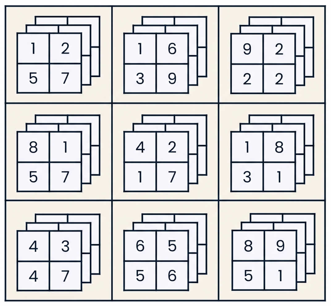 Grafik eines 4D-Arrays