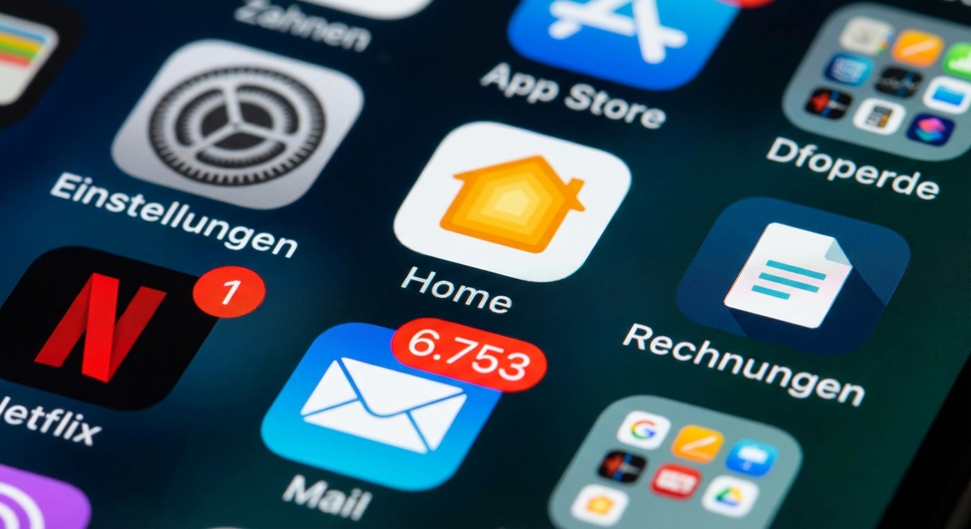 E-Mail-Symbol auf einem Smartphone-Display