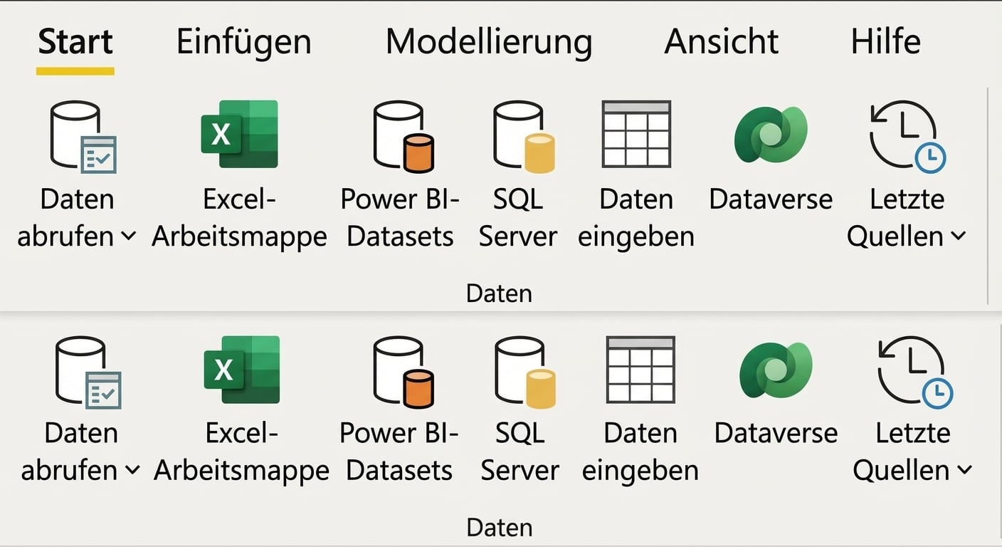 Datenbereich im Power BI Desktop-Startmenüband