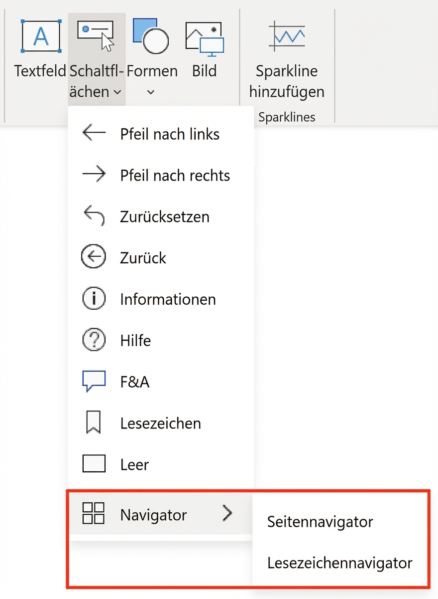 Die Navigator-Option