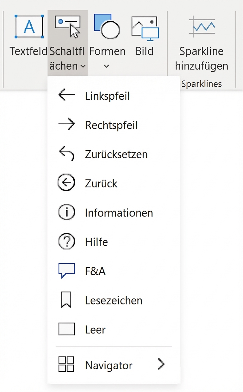 Das Button-Menü