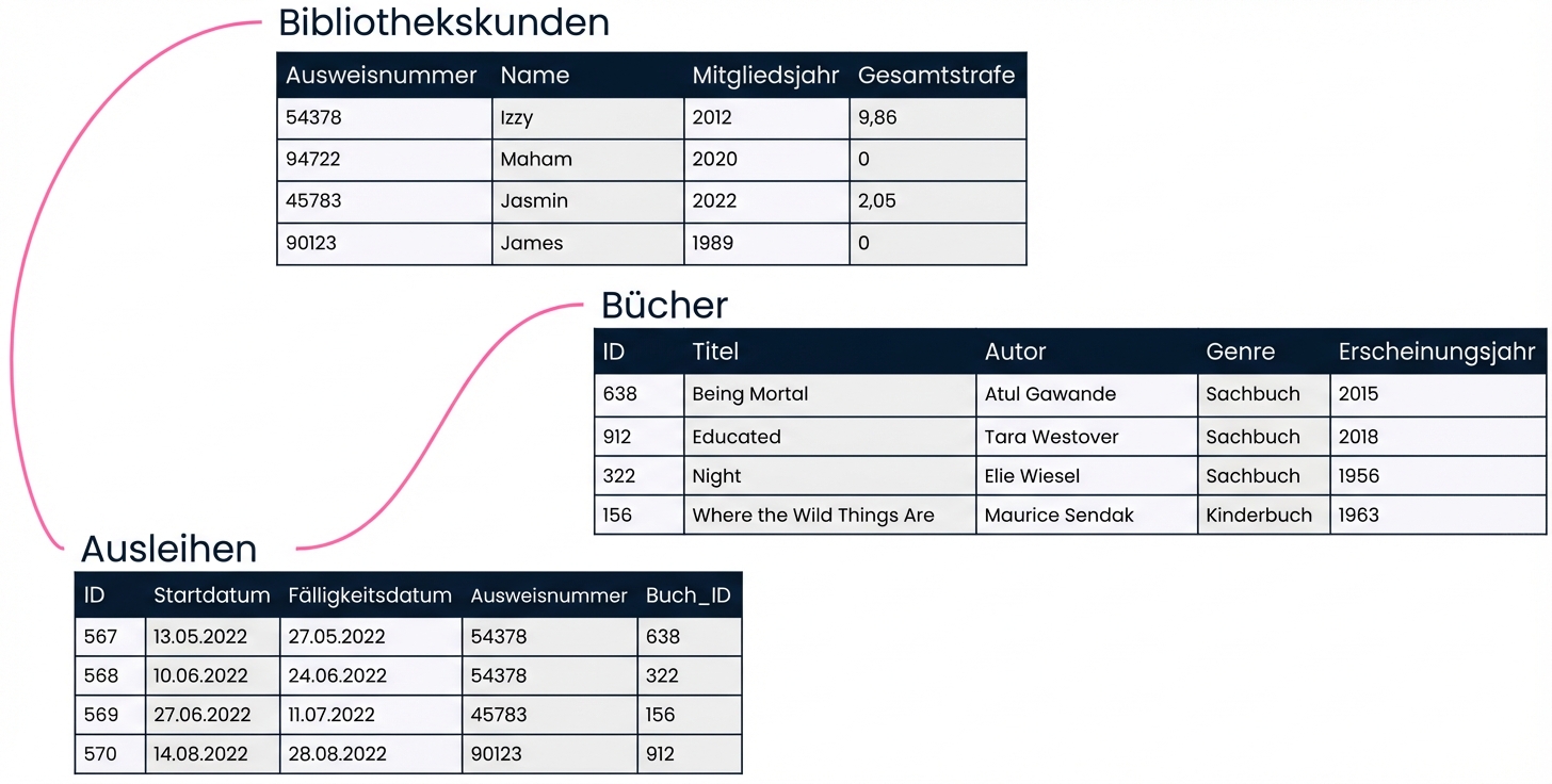 die relationale Datenbank der Bibliothek