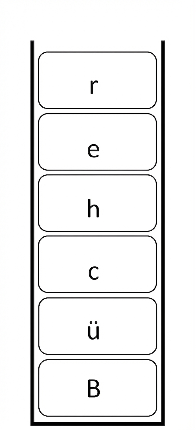 Ein Stack mit einem neuen Element oben.