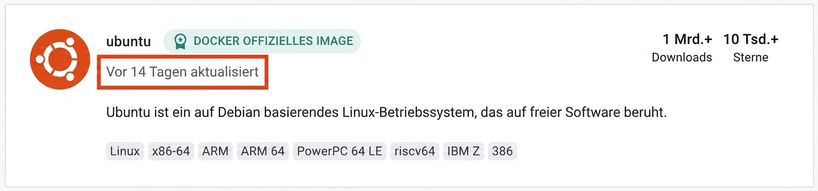 Even the super popular Ubuntu image was only updated 14 days ago.