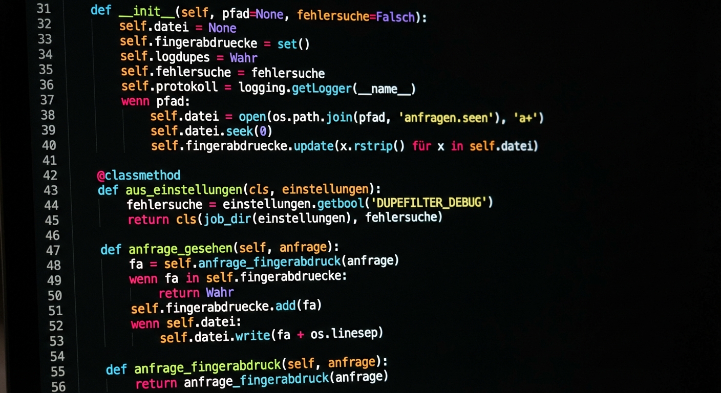 Bild eines Laptops mit Python-Code auf dem Display