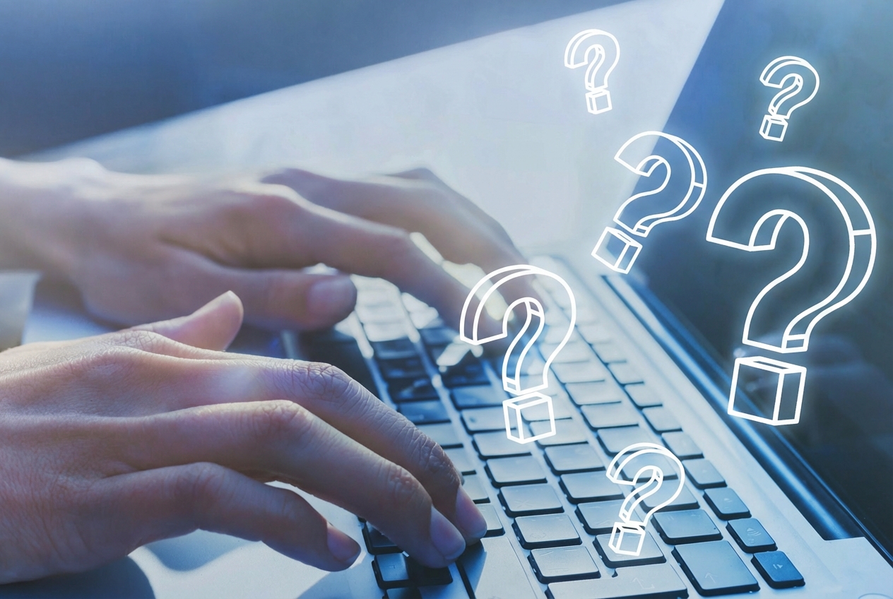 Tastatur mit Fragezeichen