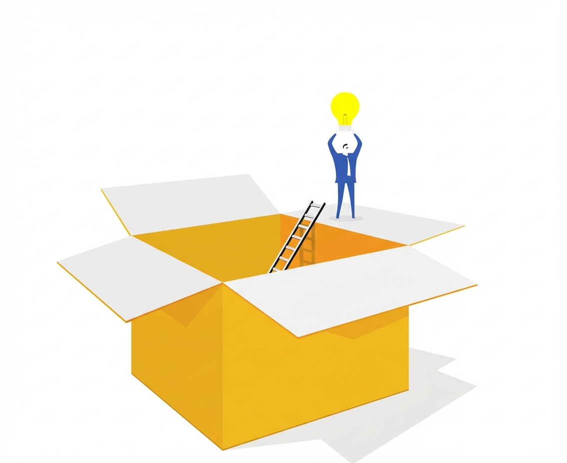 Mann, der Erkenntnisse gewinnt