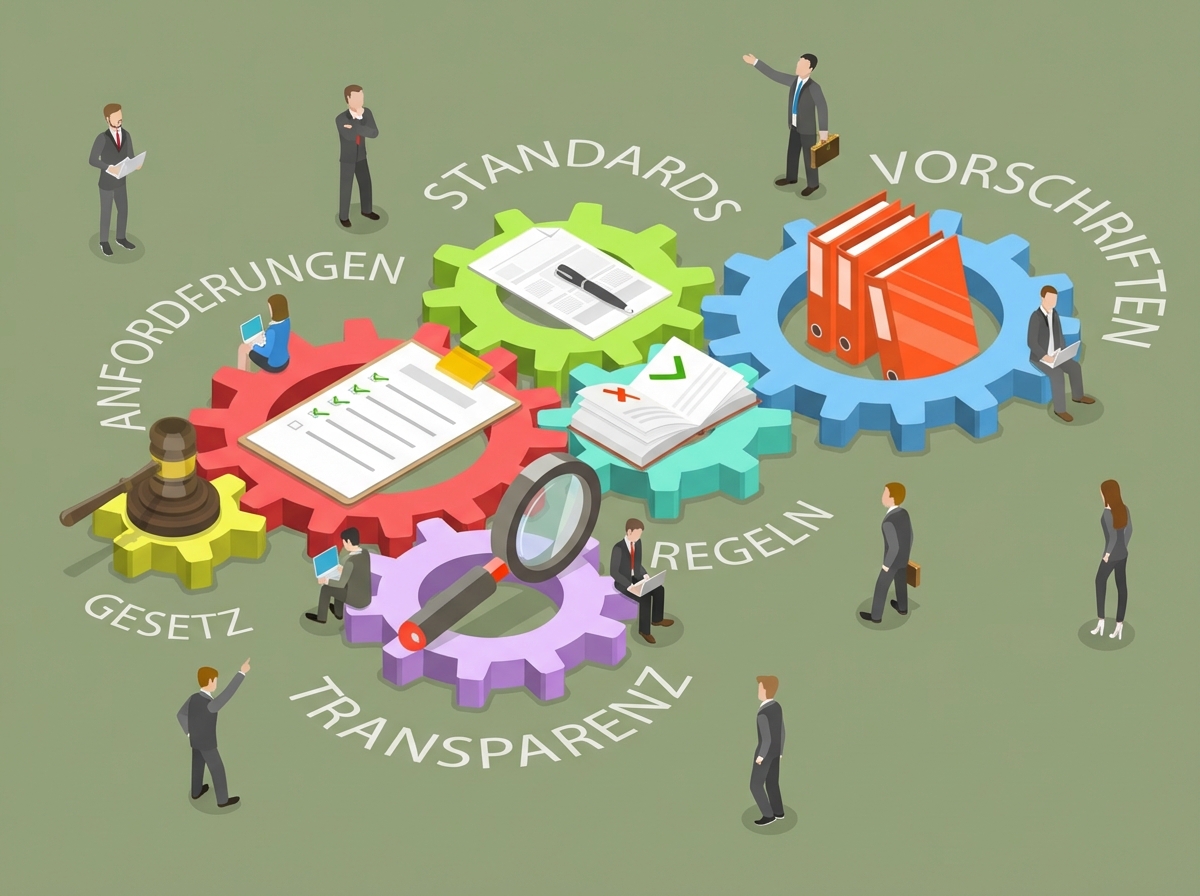 Illustration zur Einhaltung gesetzlicher Vorschriften