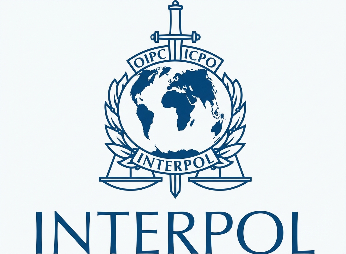 ein Bild vom Interpol-Siegel
