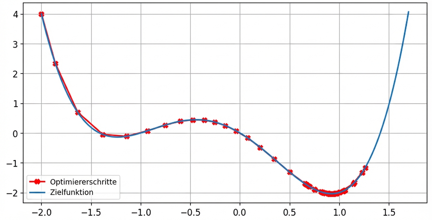 ein Beispiel für die Optimierung mit Momentum