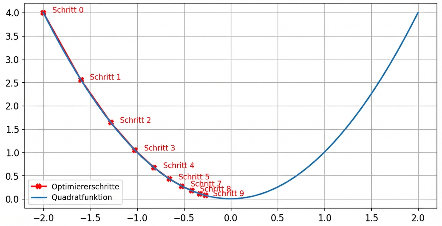 ein Beispiel für eine optimale Lernrate