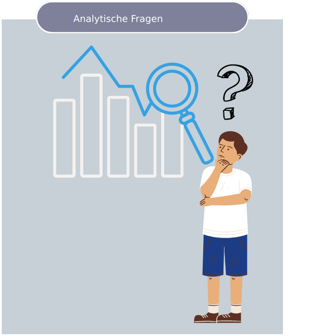 Ein Analyst, der über analytische Fragen nachdenkt