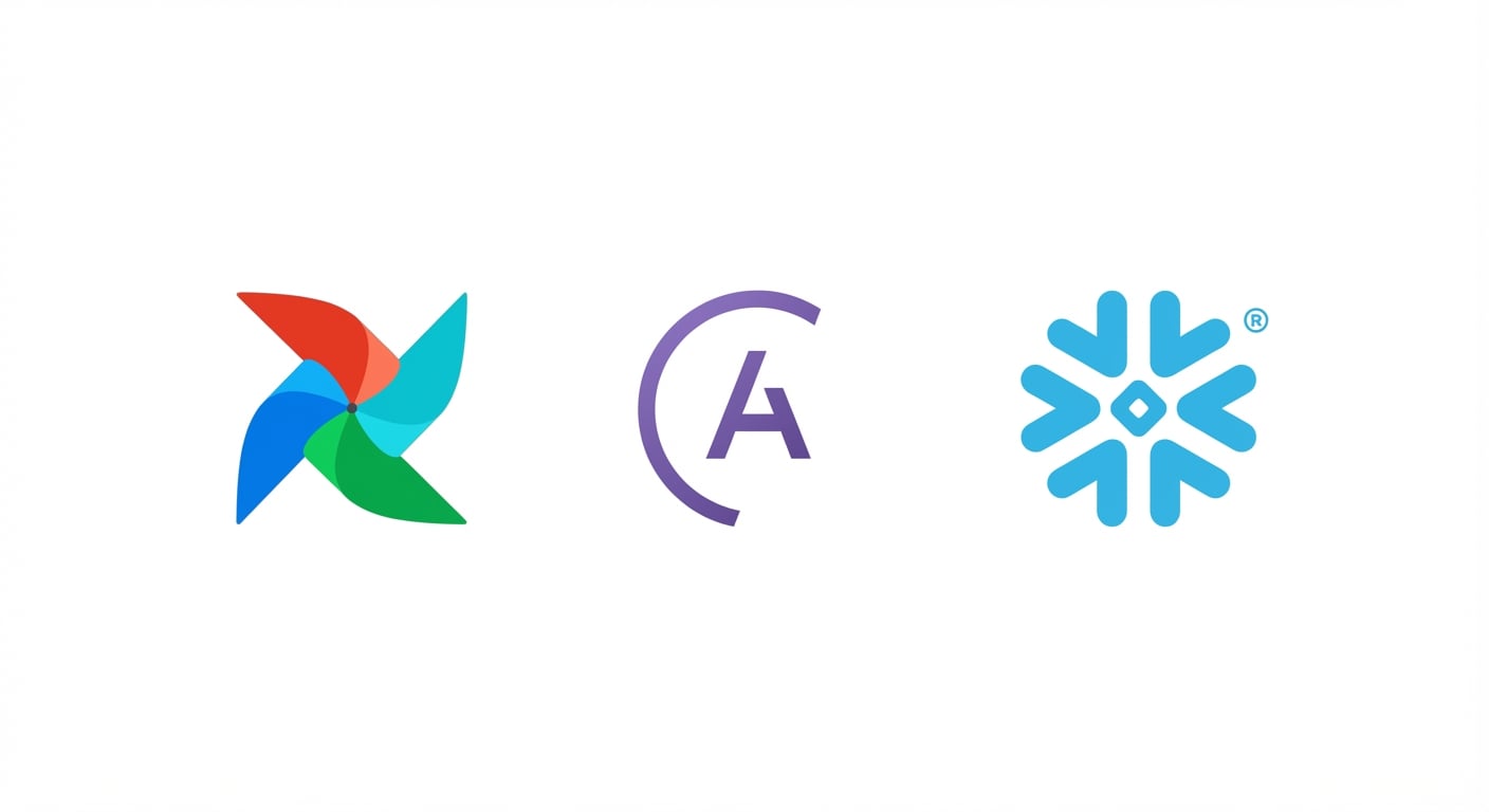 Logos von Airflow, Astronomer und Snowflake.