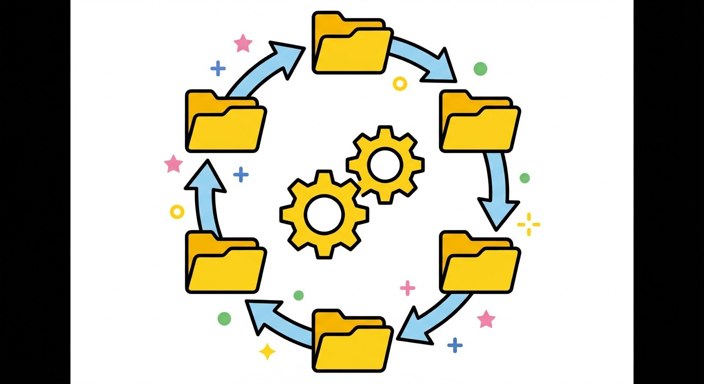 Illustration des Datenlebenszyklus