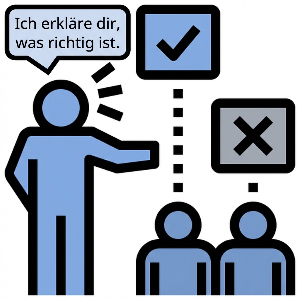 Illustration eines voreingenommenen Urteils