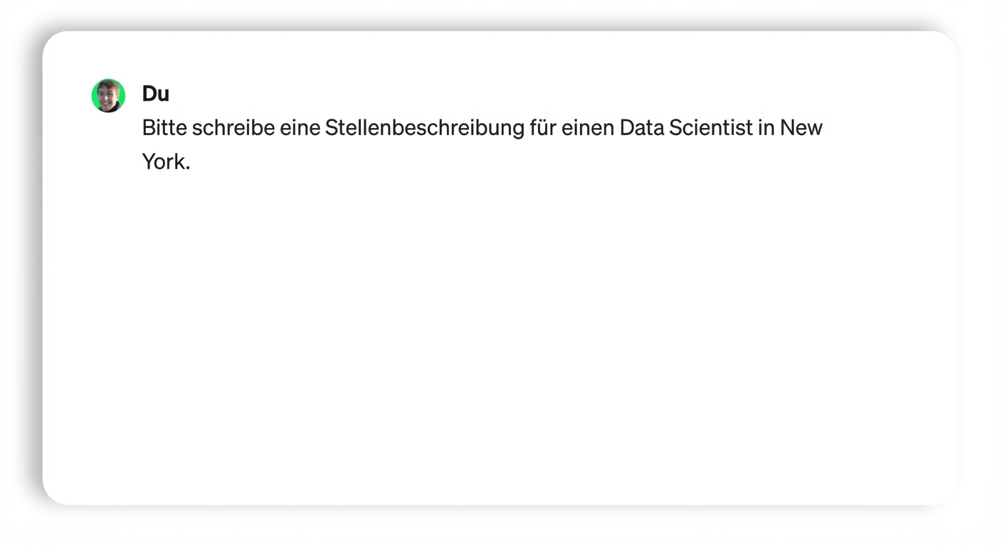 Prompt zum Verfassen einer Stellenbeschreibung.