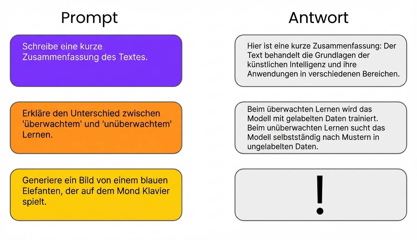 Ein Gespräch zwischen dem Nutzer und ChatGPT, bei dem sich der Kontext im Laufe der Zeit verändert.