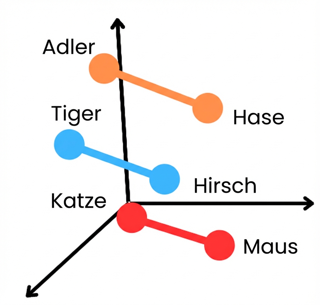 Wort-Embeddings für Raubtier-Beute-Beziehungen