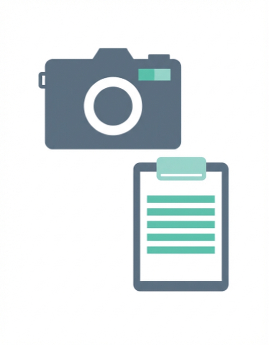 Bild von Kamera und Zwischenablage, um ein multimodales Beispiel für ein LLM mit Text- und Bilddaten zu zeigen