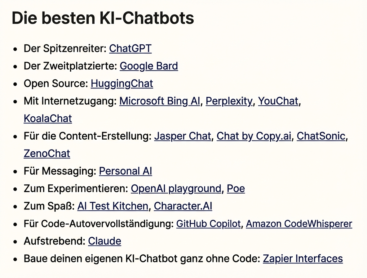Artikel mit den besten KI-LLMs von 2023