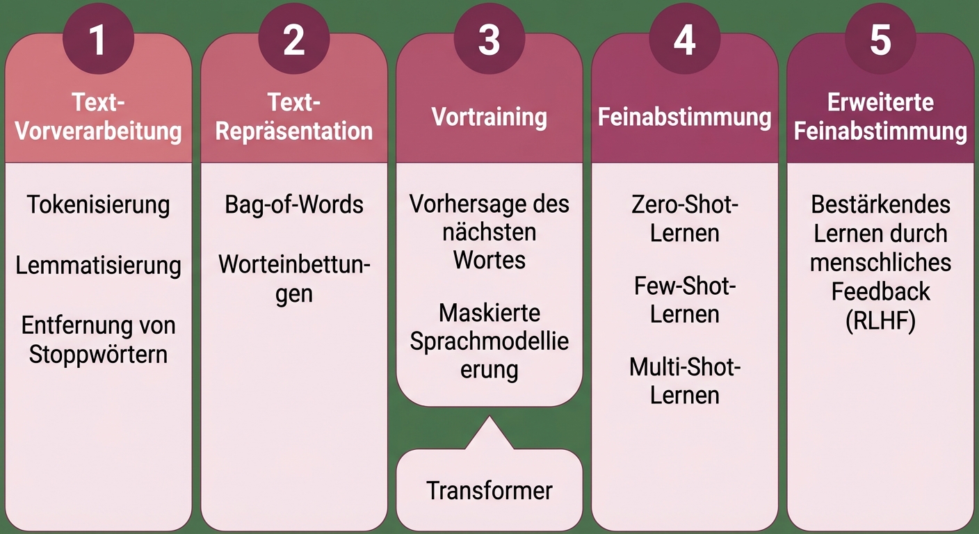 Fortschrittsbild, das zeigt, dass wir uns in der Phase der erweiterten Feinabstimmung befinden