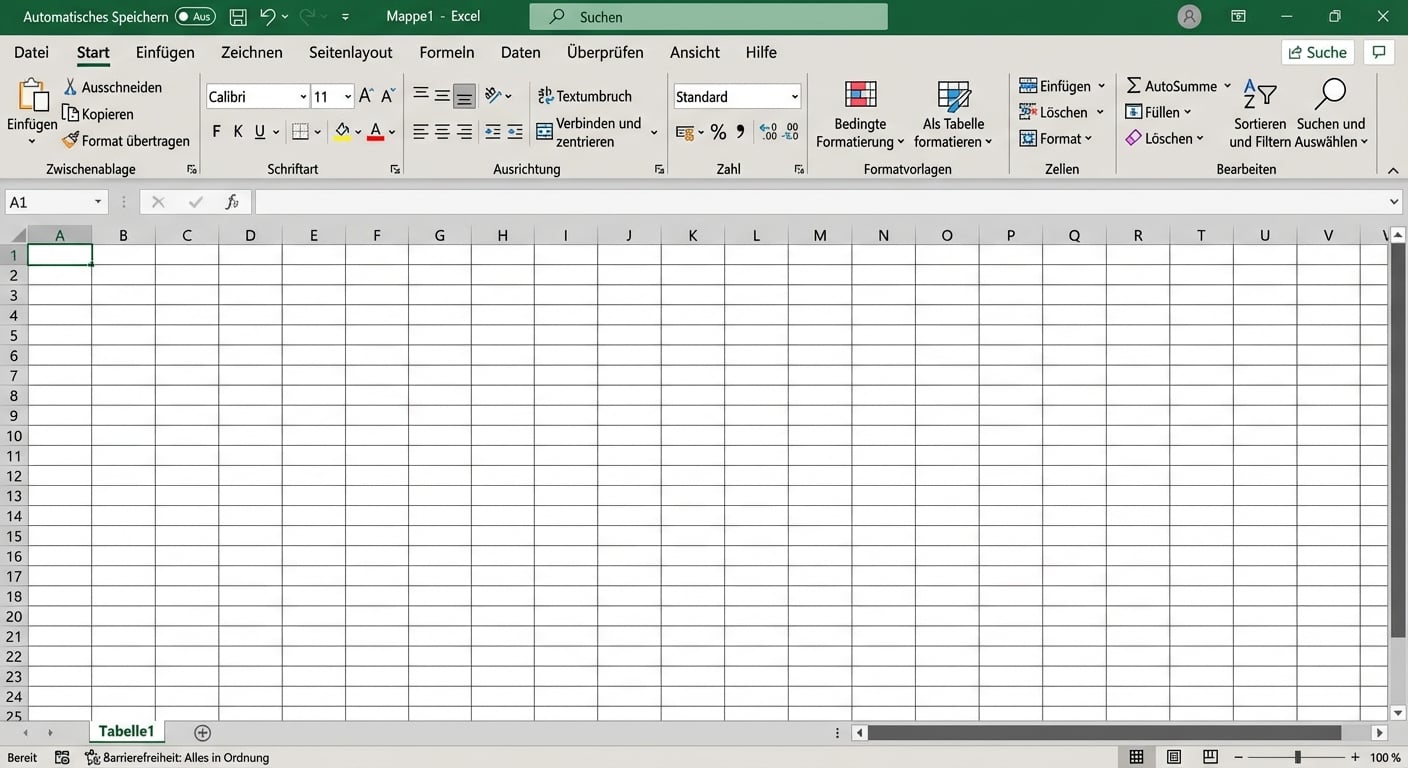 Screenshot einer Excel-Datei