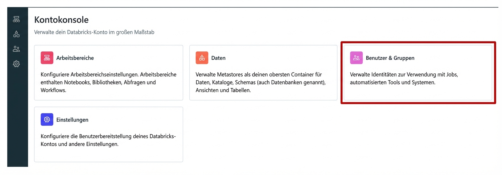 Nutzer der Kontokonsole