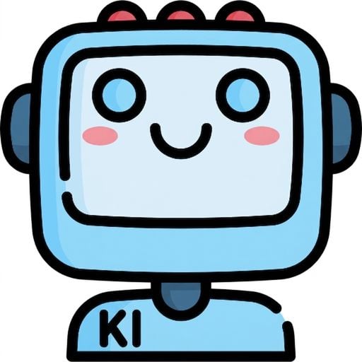 Ein Symbol für einen niedlichen Roboter