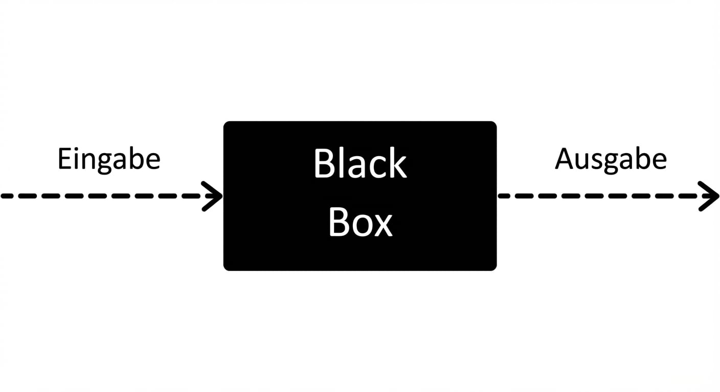 Ein Flussdiagramm, das den Blackbox-Charakter verdeutlicht.