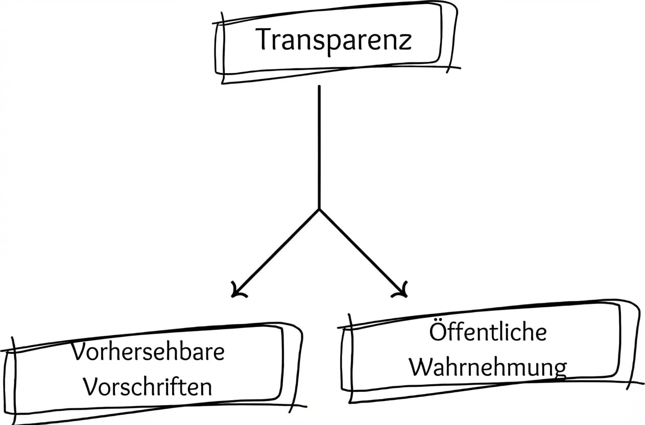 Ein Flussdiagramm zur Veranschaulichung der Vorteile, die Transparenz mit sich bringt.