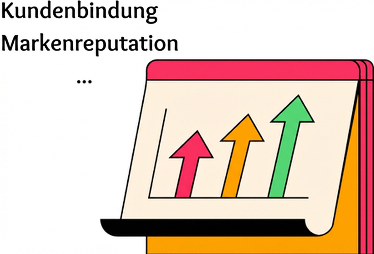 Eine Illustration der Kundentreue und des Ansehens der Branche mit steigender Tendenz