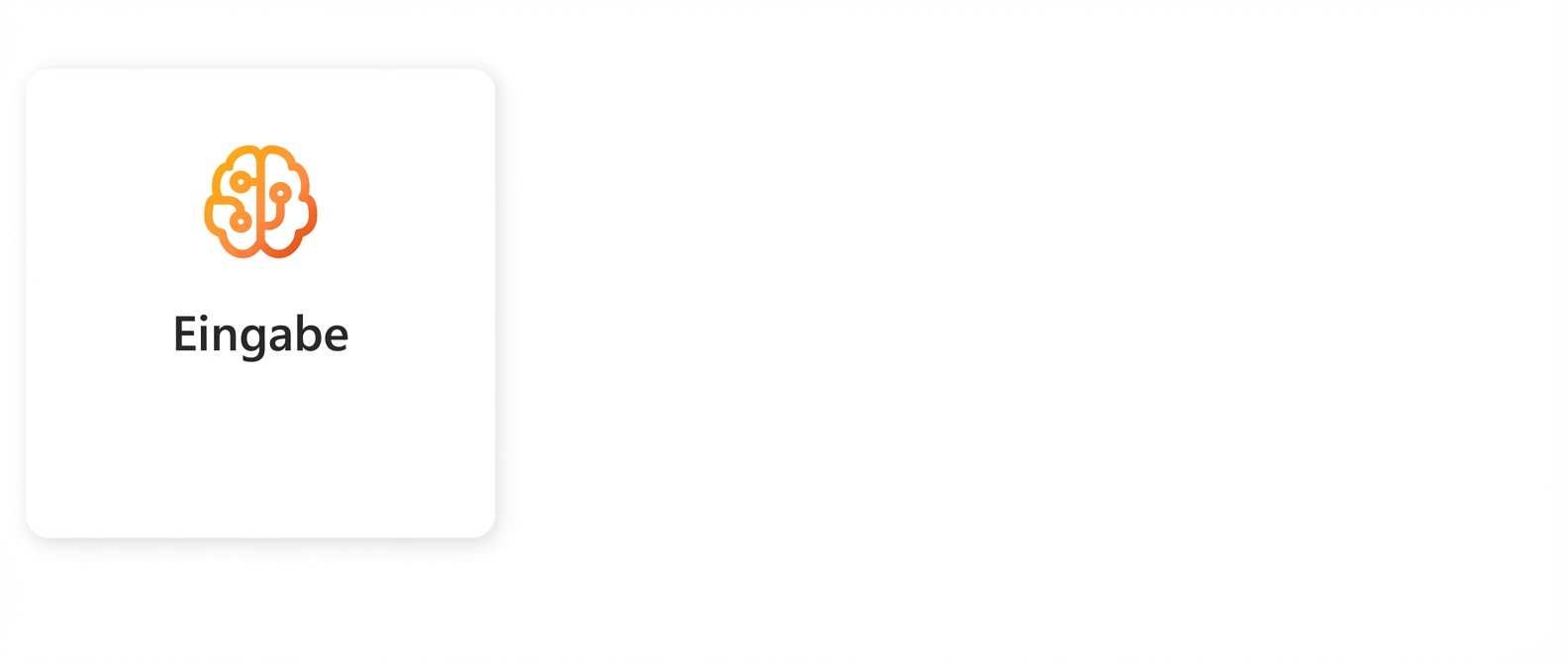 Ein Gehirn mit dem Wort „Input“.