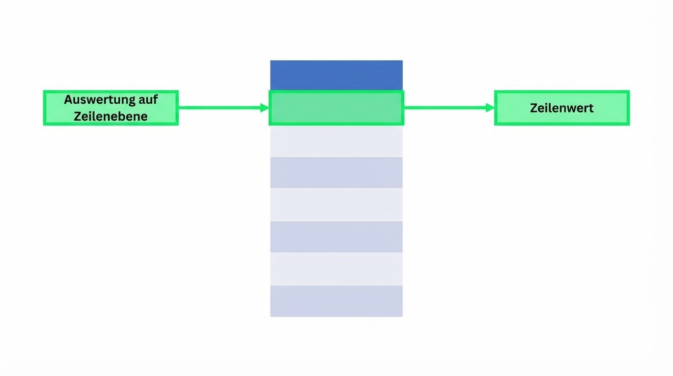 Ein Diagramm zur Bewertung auf Zeilenebene