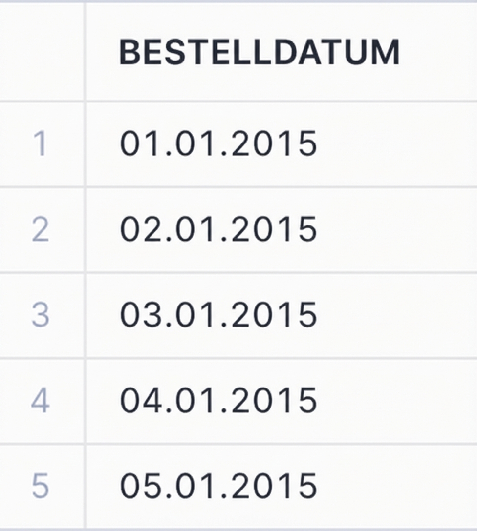 After casting order date data