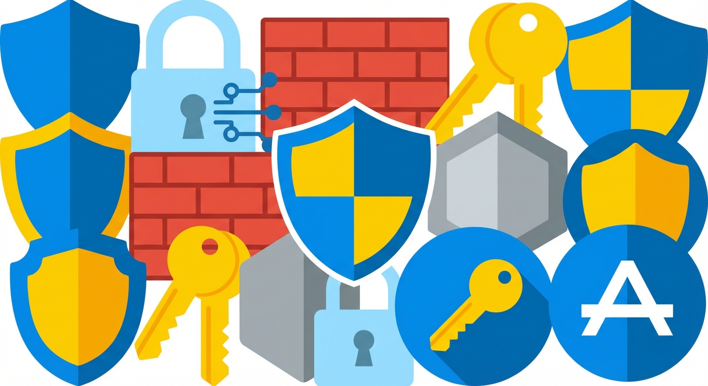 Ein Mashup-Bild mit mehreren Logos von verschiedenen Azure-Diensten