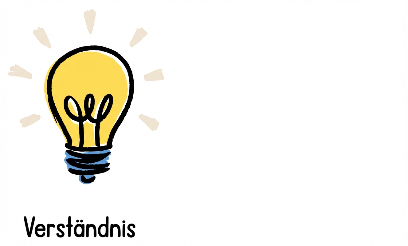 Symbol einer Glühbirne und eines Gehirns, um Verständnis darzustellen