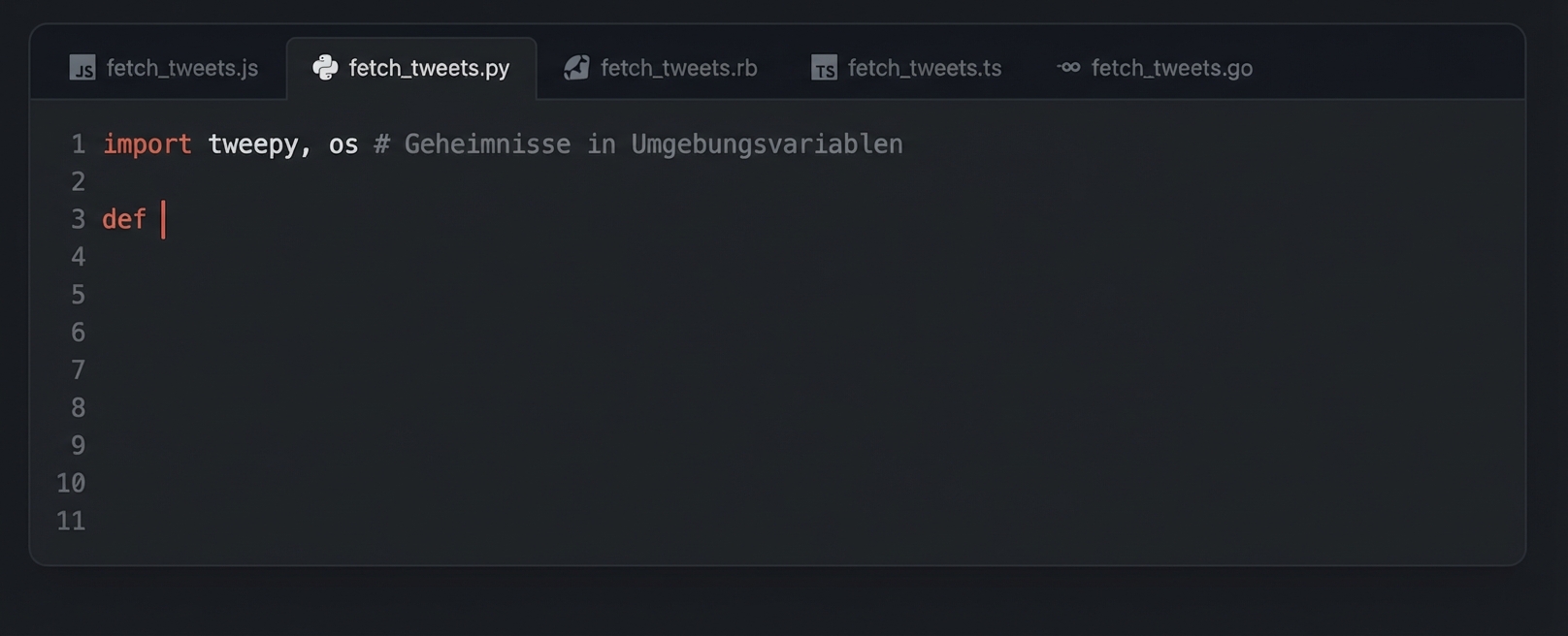 Example of Github copilot in action