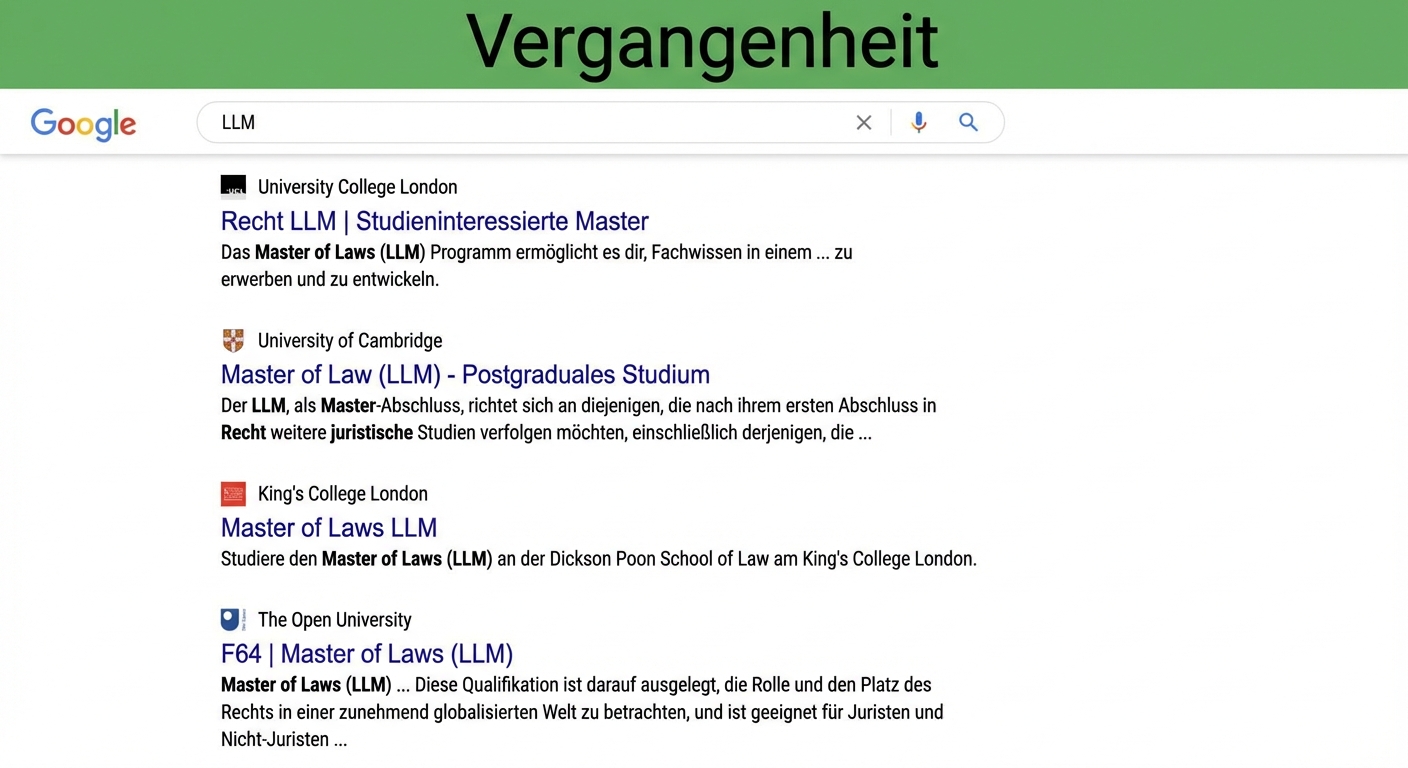 LLM Google Search Results from the past