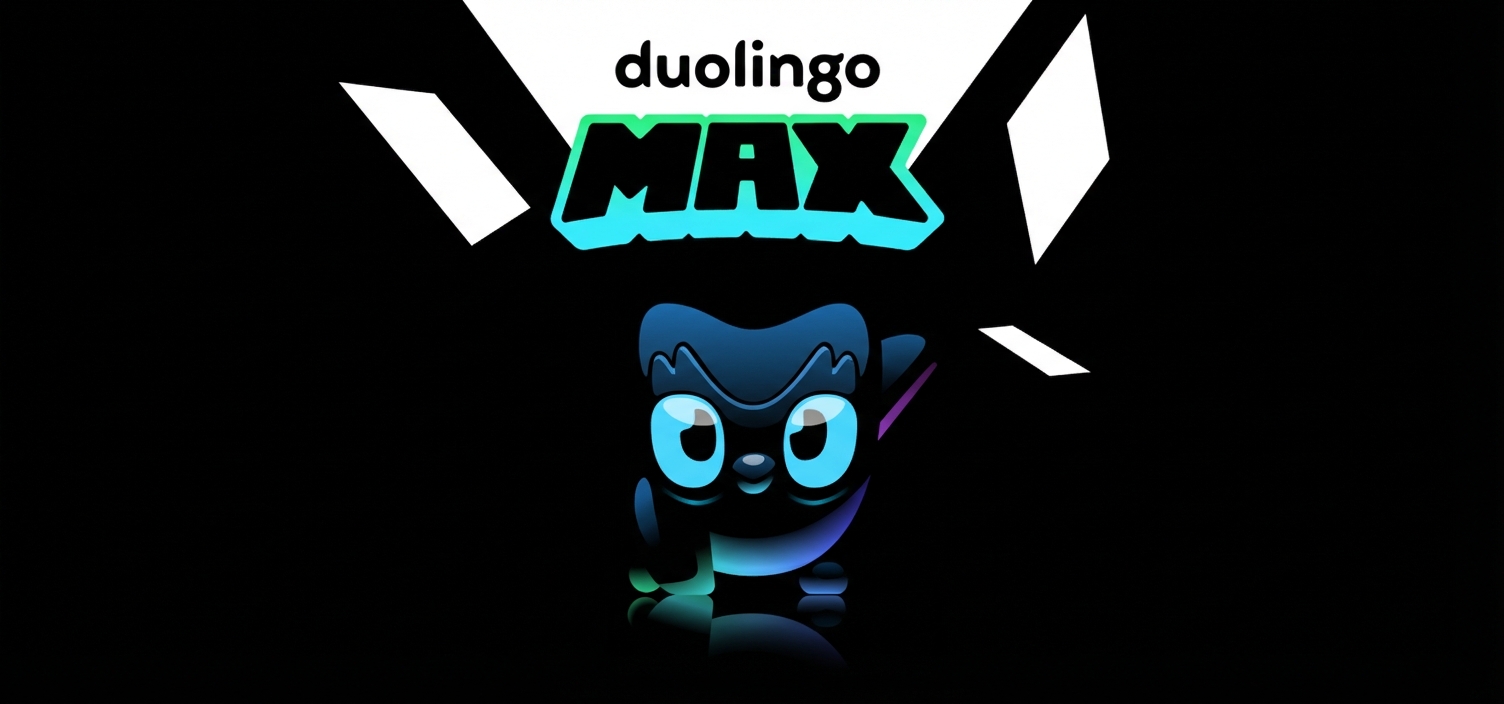 Image of the logo for the Duolingo Max product