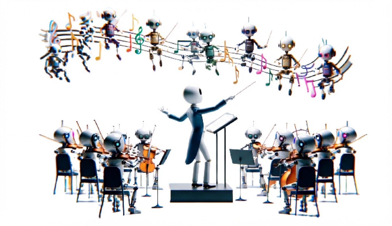 Illustration eines Orchesters